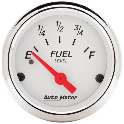 Auto Meter Arctic White 2-1/16 Inch Fuel Level Gauge – 1317