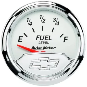 Auto Meter Arctic White 2-1/16 Inch Fuel Level Gauge – 1317-00408