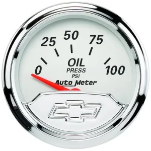 Auto Meter Arctic White 2-1/16 Inch Oil Pressure Gauge – 1327-00408