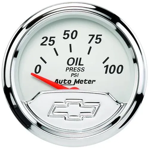 Auto Meter Arctic White 2-1/16 Inch Oil Pressure Gauge – 1327-00408