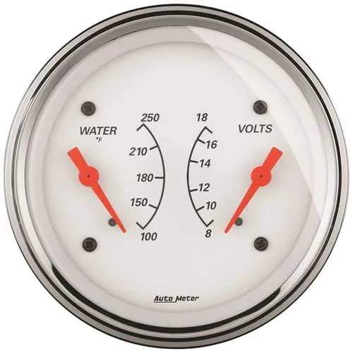 Auto Meter Arctic White 3-3/8 Inch Dual Gauge – 1330