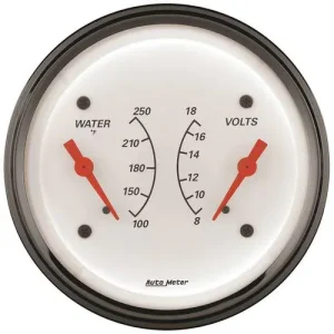 Auto Meter Arctic White 3-3/8 Inch Dual Gauge – 1330 - view 2