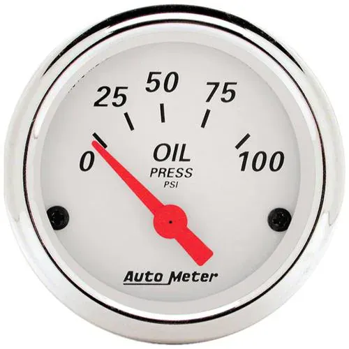 Auto Meter Arctic White 2-1/16 Inch Oil Pressure Gauge – 1327