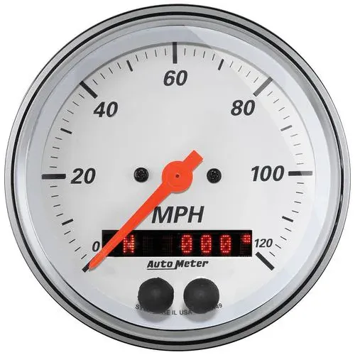 Auto Meter Arctic White 3-3/8 Inch Speedometer Gauge – 1349