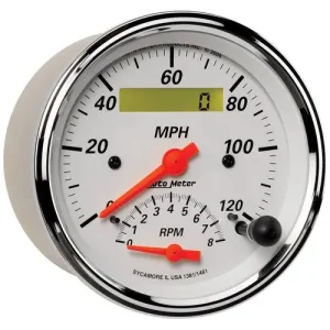 Auto Meter Arctic White 3-3/8 Inch Speedometer Gauge – 1381 - view 2