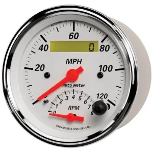 Auto Meter Arctic White 3-3/8 Inch Speedometer Gauge – 1381 - view 3