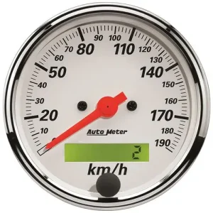 Auto Meter Arctic White 3-1/8 Inch Speedometer Gauge – 1388M