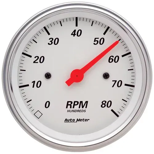 Auto Meter Arctic White 3-3/8 Inch Tachometer Gauge – 1390