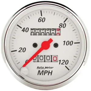 Auto Meter Arctic White 3-1/8 Inch Speedometer Gauge – 1396