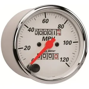 Auto Meter Arctic White 3-1/8 Inch Speedometer Gauge – 1396 - view 2