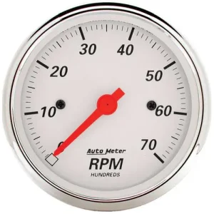 Auto Meter Arctic White 3-3/16 Inch Tachometer Gauge – 1398