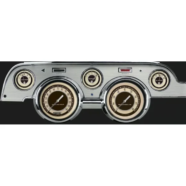 Classic Instruments Nostalgia VT Mustang 67-68 5 Gauge Brushed Aluminum MU67NTBA
