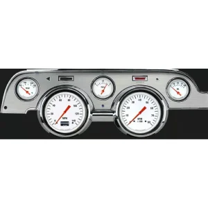 Classic Instruments White Hot ’67-68 Mustang OLED Brushed Aluminum MU67DWHBA