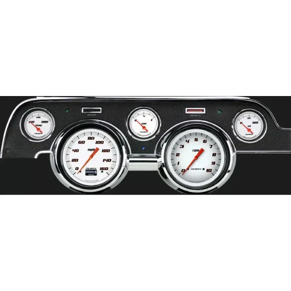 Classic Instruments Velocity White ’67-68 Mustang OLED MU67DVSW