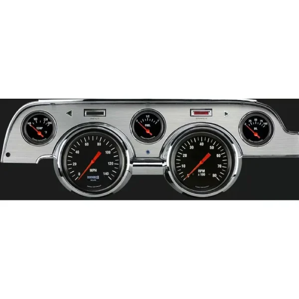 Classic Instruments Hot Rod ’67-68 Mustang OLED Brushed Aluminum MU67DHRBA