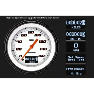 Classic Instruments Velocity White 1965 Mustang 3in Speedo and F/O/V/T MUVSW00 - view 2