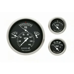 Classic Instruments 1957 Chevy Package Black CH01BSLF