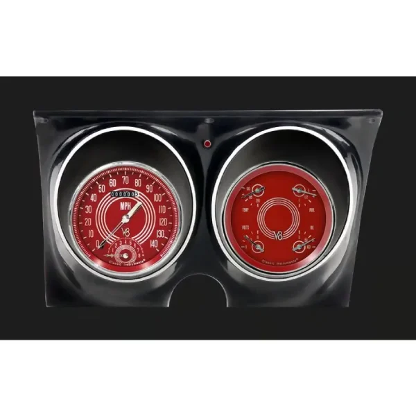 Classic Instruments V8 Red Steelie 1967-68 Camaro Package CAM67V8RS