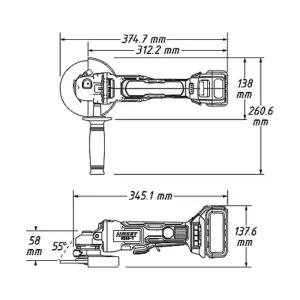 Hazet Cordless Right-Angle Grinder 9233-7 - view 4