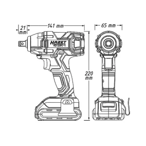 Hazet Cordless Impact Wrench 18 V 9212SPC-010 - view 2