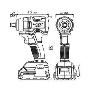 Hazet Mini Cordless Impact Wrench 18 V 9212M-010 - view 2
