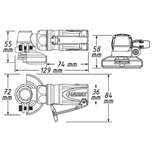 Hazet Mini Right-Angle Grinder 9033M-7 - view 4