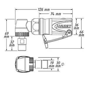 Hazet Mini Angle Die Grinder9032M-5 - view 3