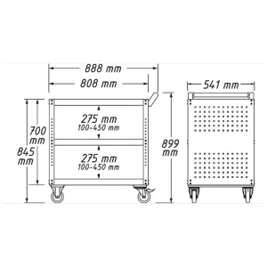 Hazet Service Trolley 167-3S - view 4