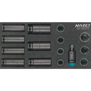 Hazet 15 Piece Impact Socket Set 1/2 in. Drive 163-463/15