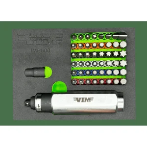 VIM Tools Reversible 3/8 in. Impact Driver with 6 Impact Bit Sets IMP600K