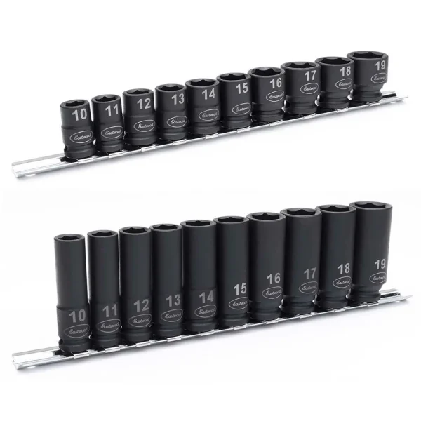 Eastwood 3/8″ Drive Metric Shallow and Deep Impact Socket Set