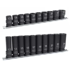 Eastwood 1/2″ Drive Metric Shallow and Deep Impact Socket Set