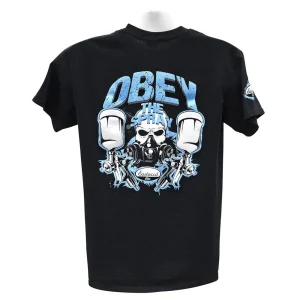 Eastwood Obey The Spray Blue on Black T-Shirt 2XL - view 3