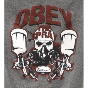 Eastwood Obey The Spray Red on Dark Gray T-Shirt Medium - view 2