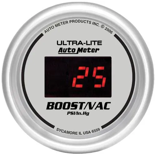 Auto Meter Ultra-Lite 2-1/16 Inch Boost/Vacuum Gauge – 6559
