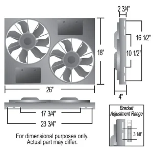 Derale HO Dual RAD Fan Assembly 16927 - view 2