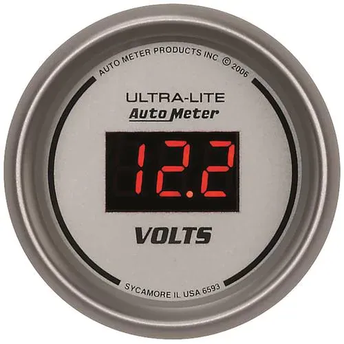 Auto Meter Ultra-Lite 2-1/16 Inch Voltmeter Gauge – 6593