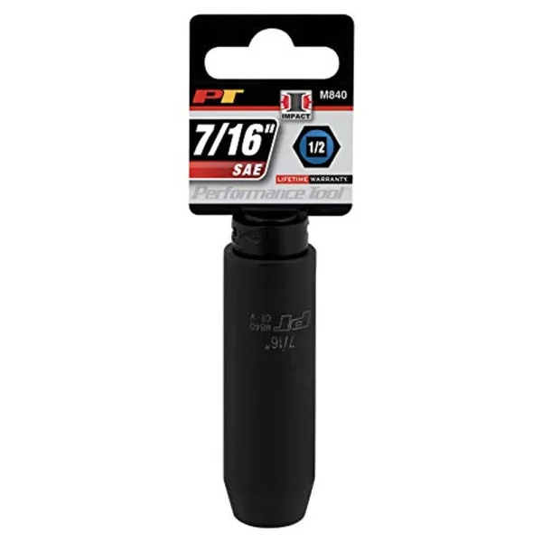 Performance Tool M840 1/2 Dr. Impact Socket, 7/16