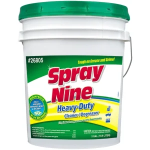 Spray Nine 26805 Degreaser or Multipurpose Cleaner – Ready-to-Use, 5 gal, Bucket