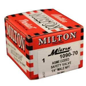 Milton 1090-70 1/4″ MNPT ASME Safety Valve – 70 PSI Pop off Pressure - view 3