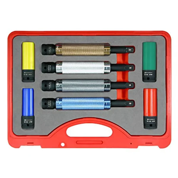 Powerbuilt 240258 8 Piece Torque Limiting Extension Bar and Socket Set