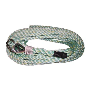 PeakWorks V84013075 Premium Vertical Lifeline, 5/8″ Rope – 75 FT – Carabiner