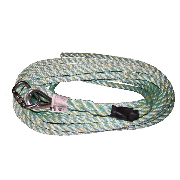 PeakWorks V84013075 Premium Vertical Lifeline, 5/8″ Rope – 75 FT – Carabiner