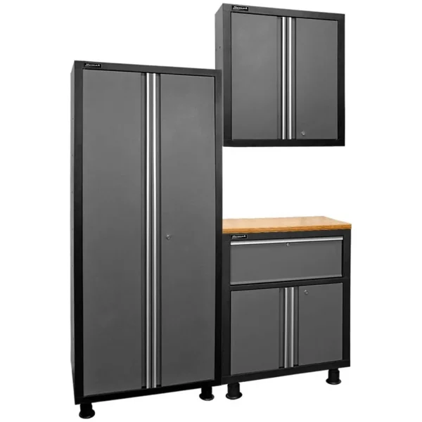 Homak Garage Series 3-Piece Mobile Cabinet Set (GS07003002)