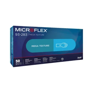 Microflex 93-283XL Nitrile Disposable Glove with Raised Grip, X-Large