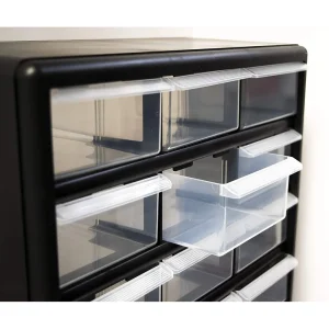 Homak 18 Drawer Parts Organizer, Black (HA01018001) - view 4