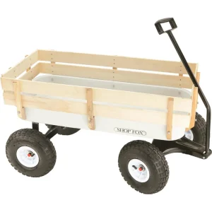 Shop Fox Heavy-Duty Wagon with 10″ Pneumatic Wheels (D3244)