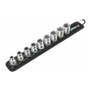 Wera 05003973001 Belt B 4 Zyklop Socket Set, 3/8″, 9 Pcs