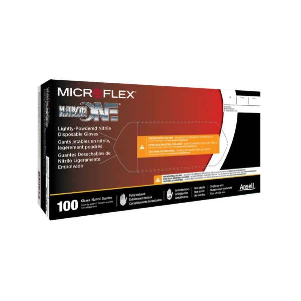 Microflex NO-123L Nitron One Powder Nitrile Gloves – Large
