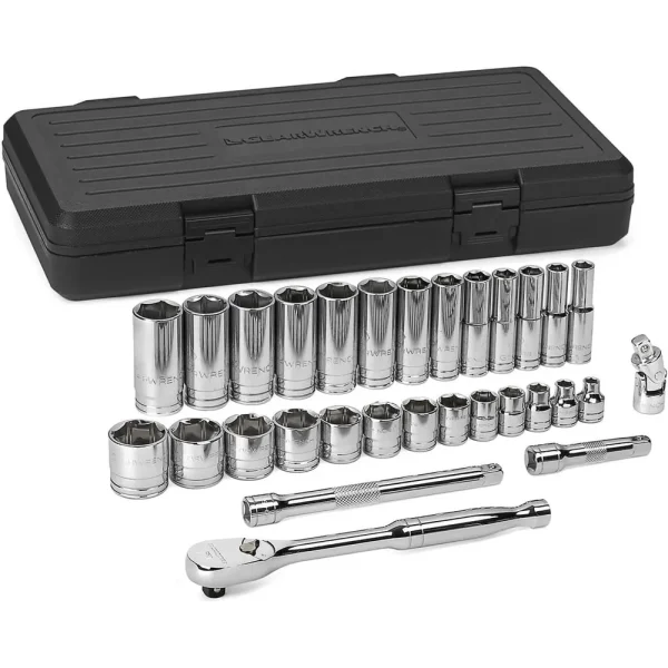 Gearwrench 80569 Socket Set 30 piece 3/8″ Drive 6 Point SAE